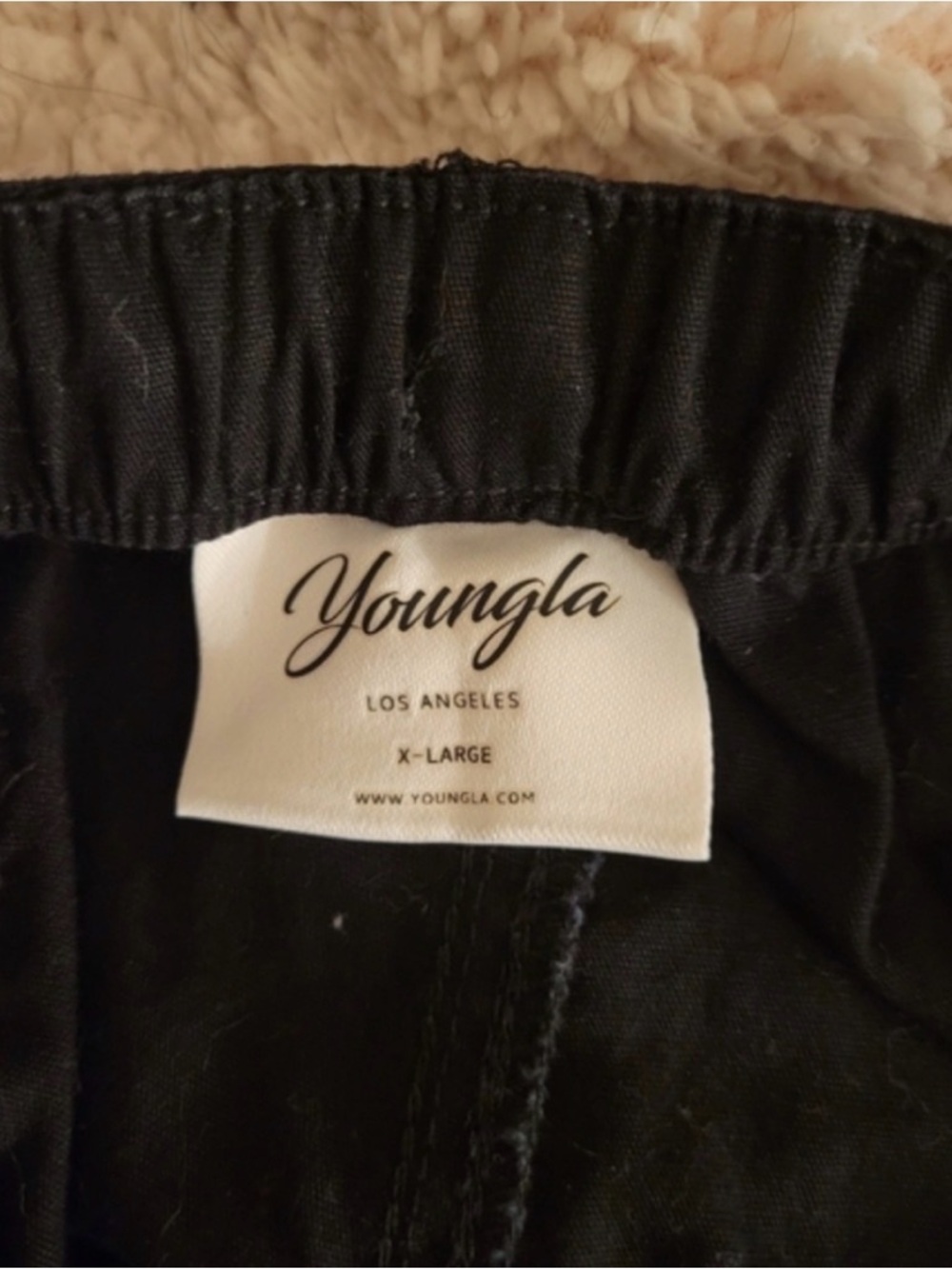 YoungLA W283 Off Duty Oversized Fit Black Cargo Pants XL - Picture 6 of 7